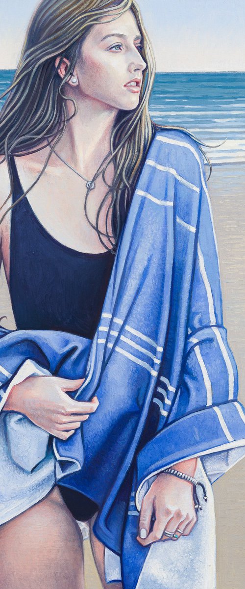A girl wrapped in blue by Harriet Hue