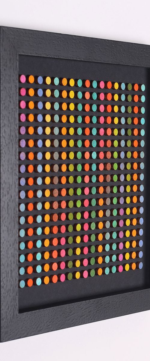 289 Graded Dots Black by Amelia Coward