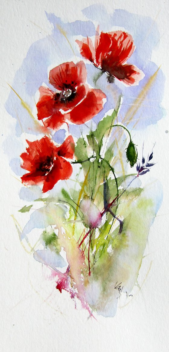 Playful poppies V