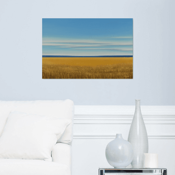 Field of Gold - Blue Sky Landscape