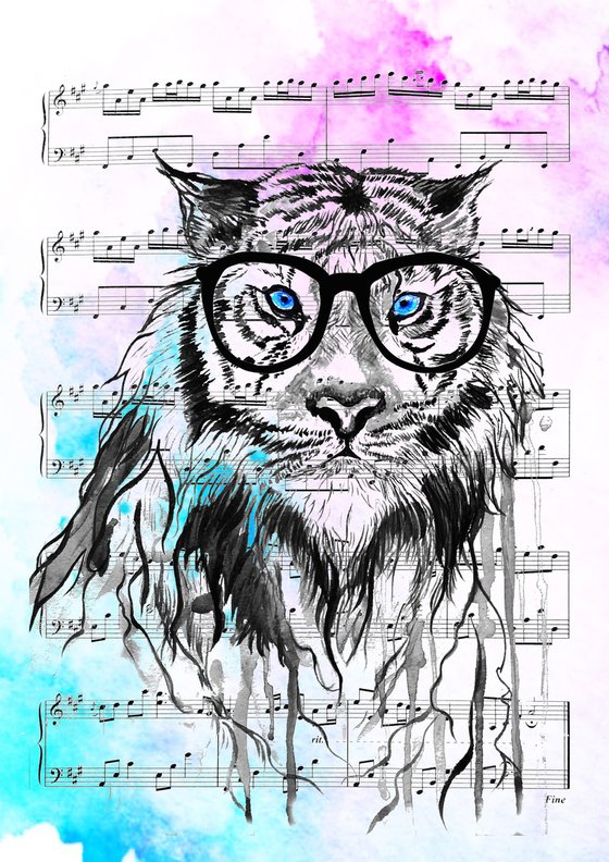 Animals, mixed-media art