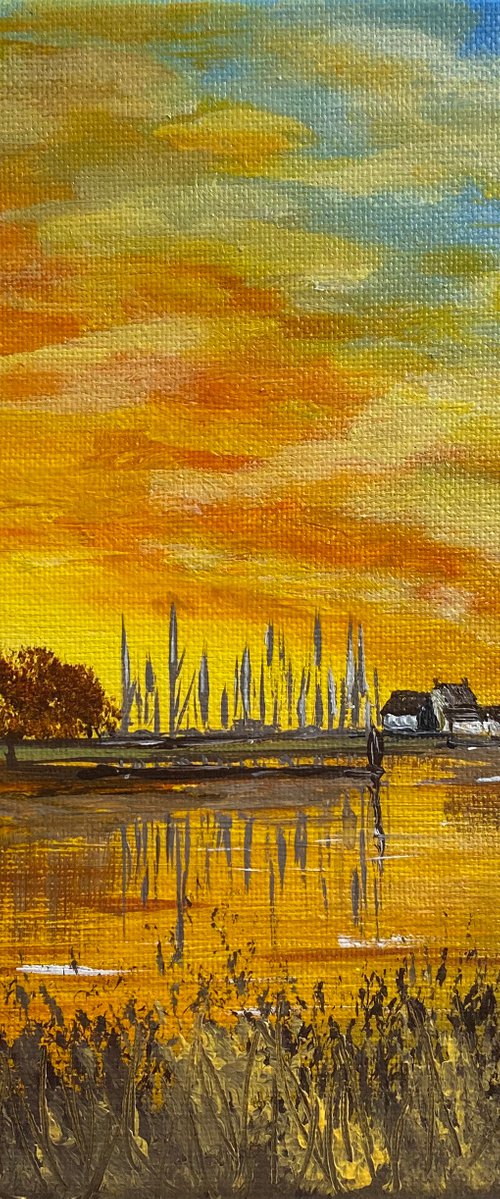 Muddeford Quay at Sunset by Marja Brown