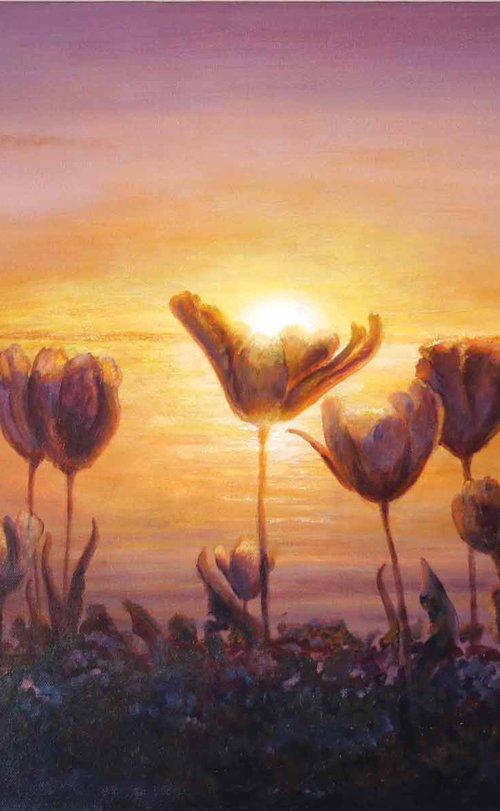 Sunset Flowers by Ruth  Aslett