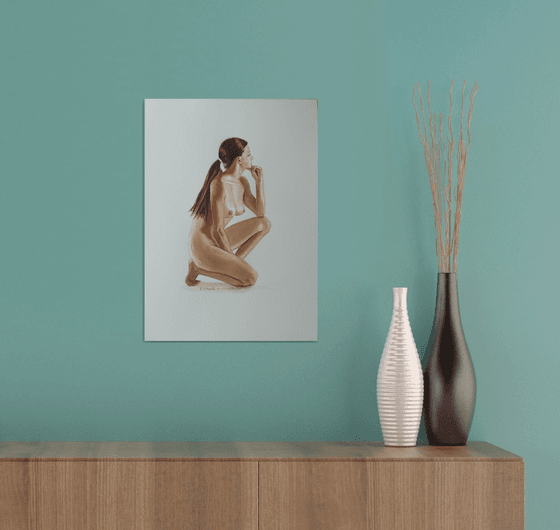 Kneeling female nude