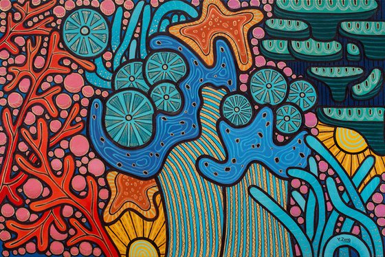 Coral reef blue