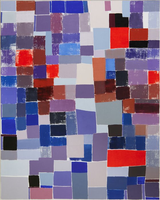Squares / Orange Blue Grey