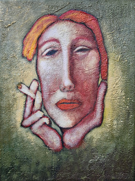 Silent Ember (30cm x 42cm x 1.6cm)