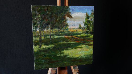 June Warmth - sunny summer landscape painting