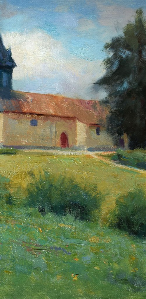 The Rural Church at Lastours by Gav Banns