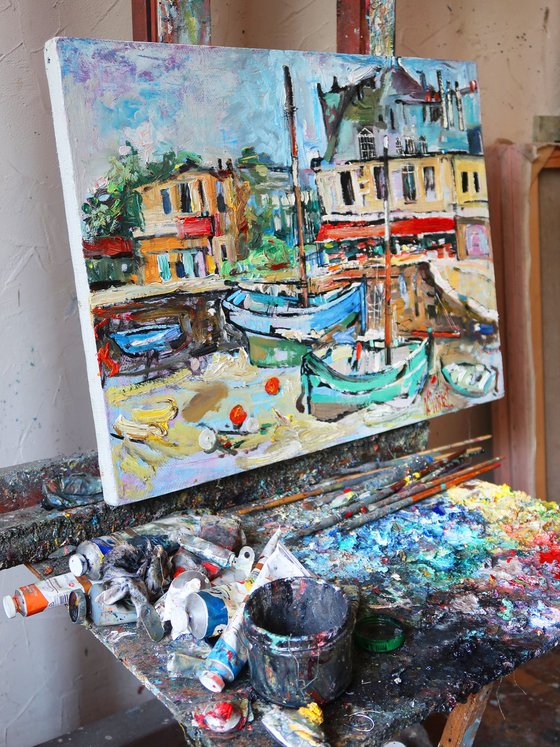 Boats in Auray. Brittany.