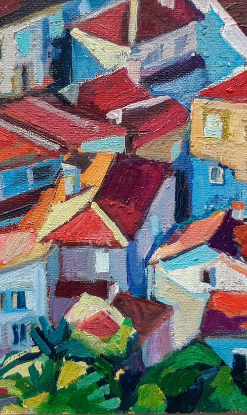 Roofs No.4, miniature by Maja Đokić Mihajlović
