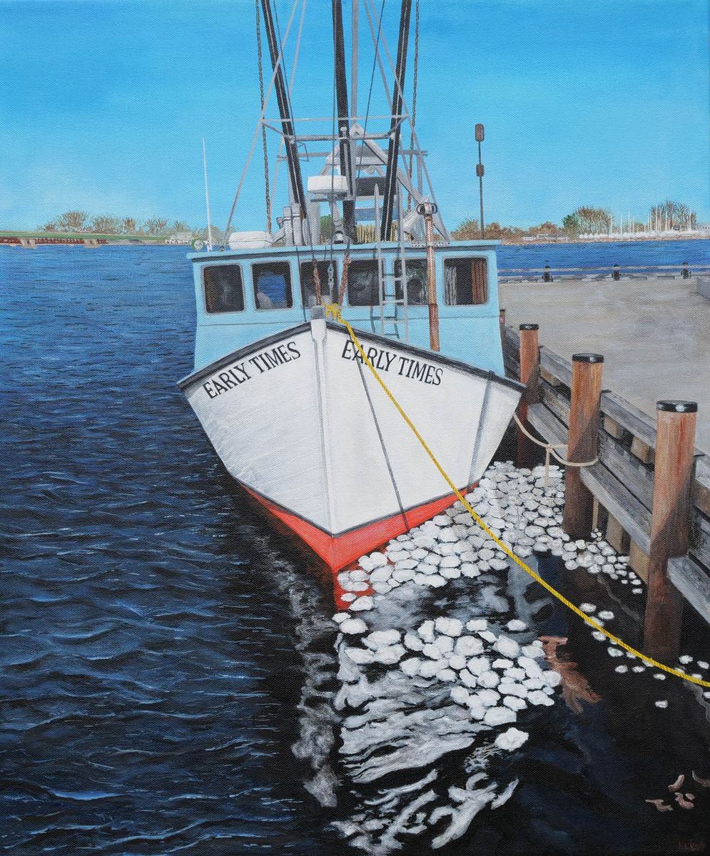 Newburyport Fishing Boat, Winter By Steven Fleit, 20 X 24, Artwork For Sale On Artfinder