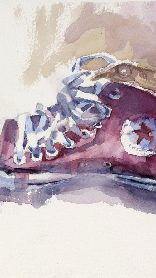 "All star" sneaker by Goran Žigolić Watercolors