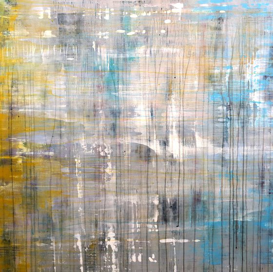 Sunshine Fighting Off A Dreary Day (46x46in)