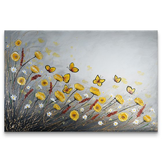 Dancing Butterflies in a Field