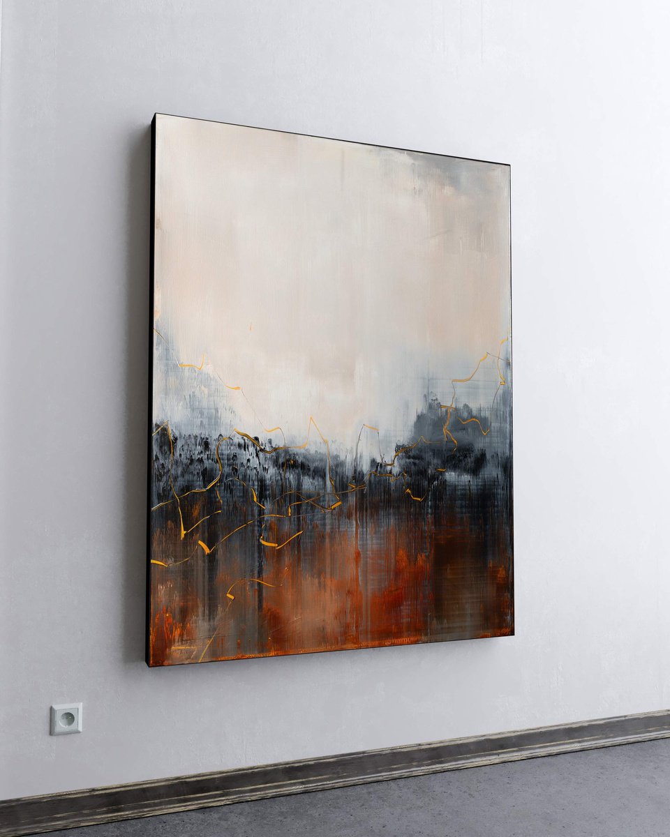 Organic Abstract Acrylic Painting By Nemanja Nikolic, 36 X 48", Into The Light, Original Artwork