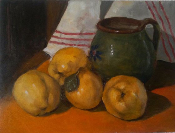 still life with quinces