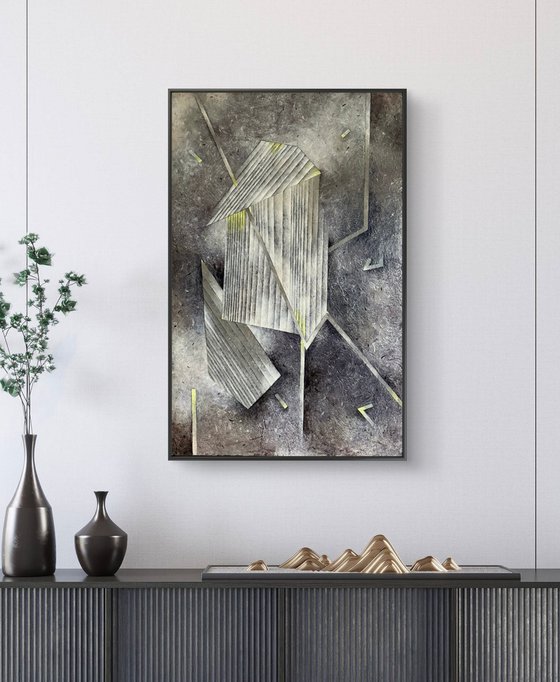 Striped reality, White flamingo