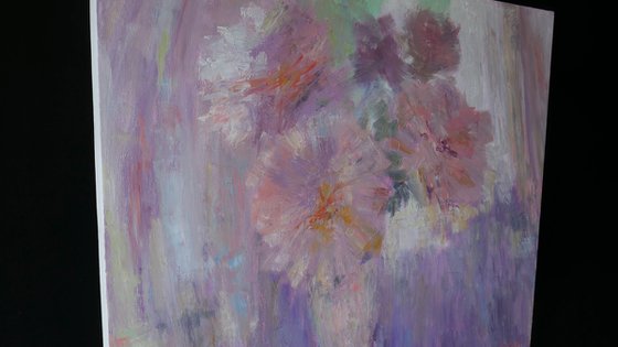 Peonies - still life painting, expressionist painting