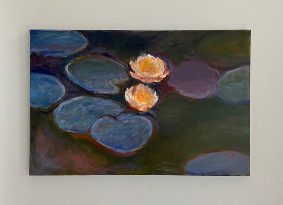 Nymphaea, Water Lilies, after Claude Monet.