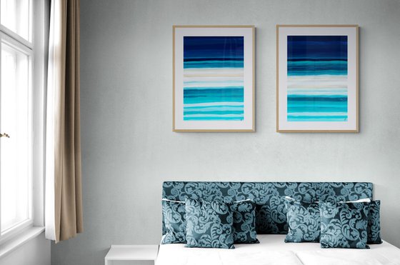 Ocean Quiet. Diptych.