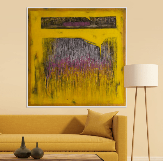 Voices in Yellow_48"X48"
