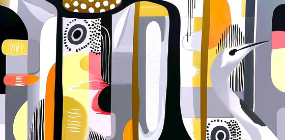 Geometric abstraction with birds #1