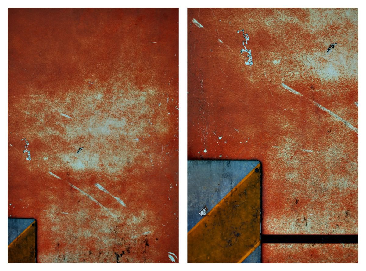 Faint Memories of Emotional Tides (Diptych) Two - Double Aluminium Panels 2x 15x10in by Justice Hyde