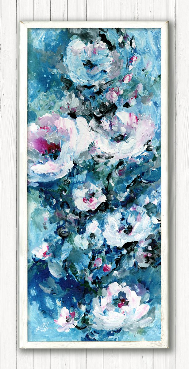 Mystic Moon Meadow - Framed Floral Painting by Kathy Morton Stanion by Kathy Morton Stanion
