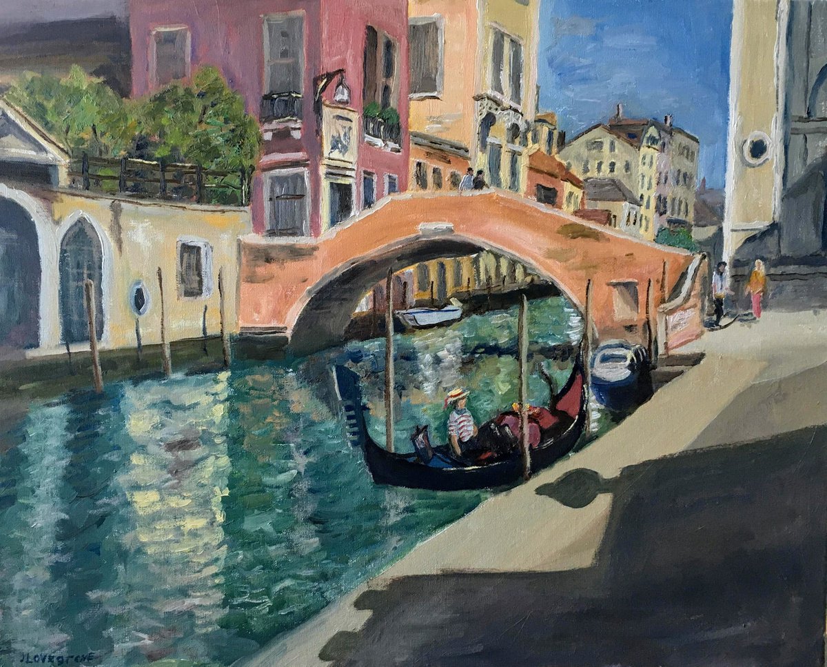 Ponte del Cavallo Venice, an original oil painting by Julian Lovegrove Art