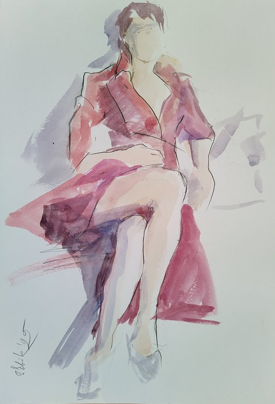 Lady in red ("Woman in red" series)