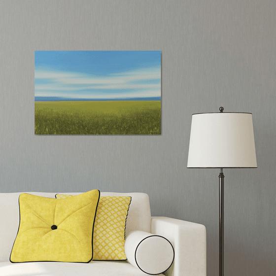 Green Field - Blue Sky Landscape