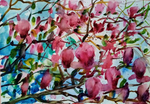 Magnolia is blooming 1 by Oxana Raduga