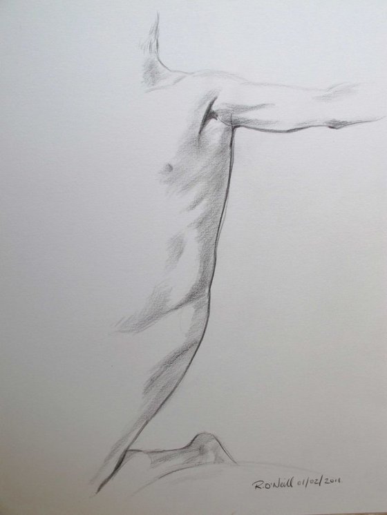 standing male nude