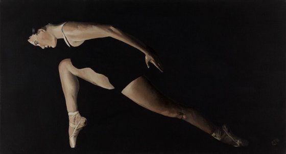 Dancer in the Dark Vol 3 , Contemporary Ballerina Painting