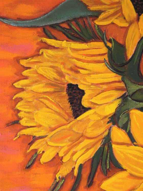 Four Sunflowers