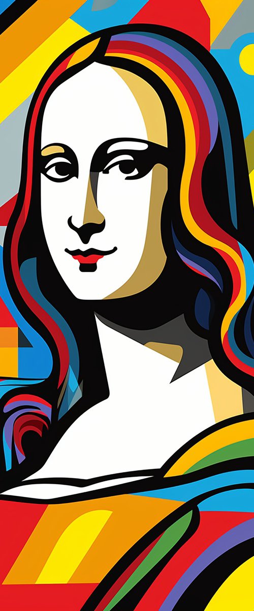 Mona Lisa in the style of Roy Lichtenstein by Kosta Morr