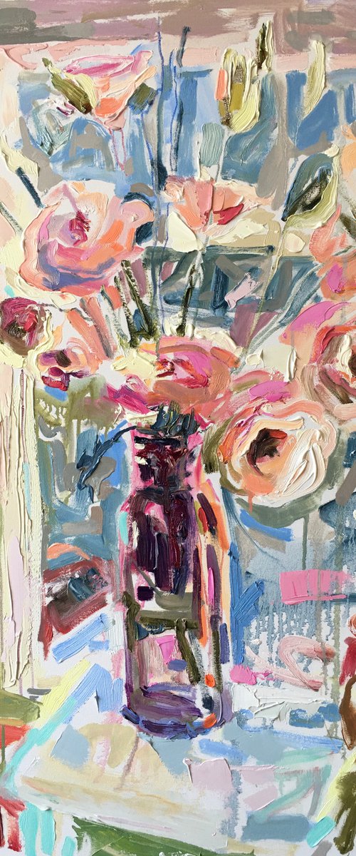 Pink Flowers by Ole Karako
