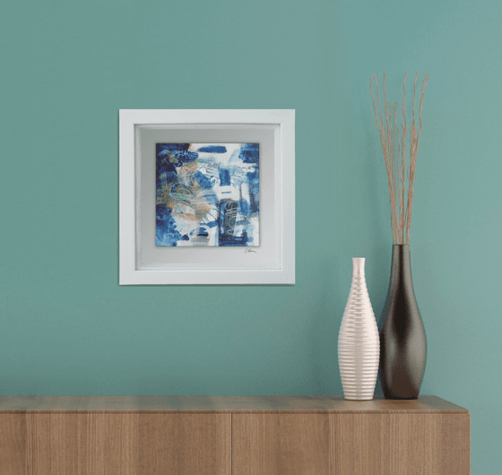 Thinking out loud #8-  Framed ready to hang original abstract