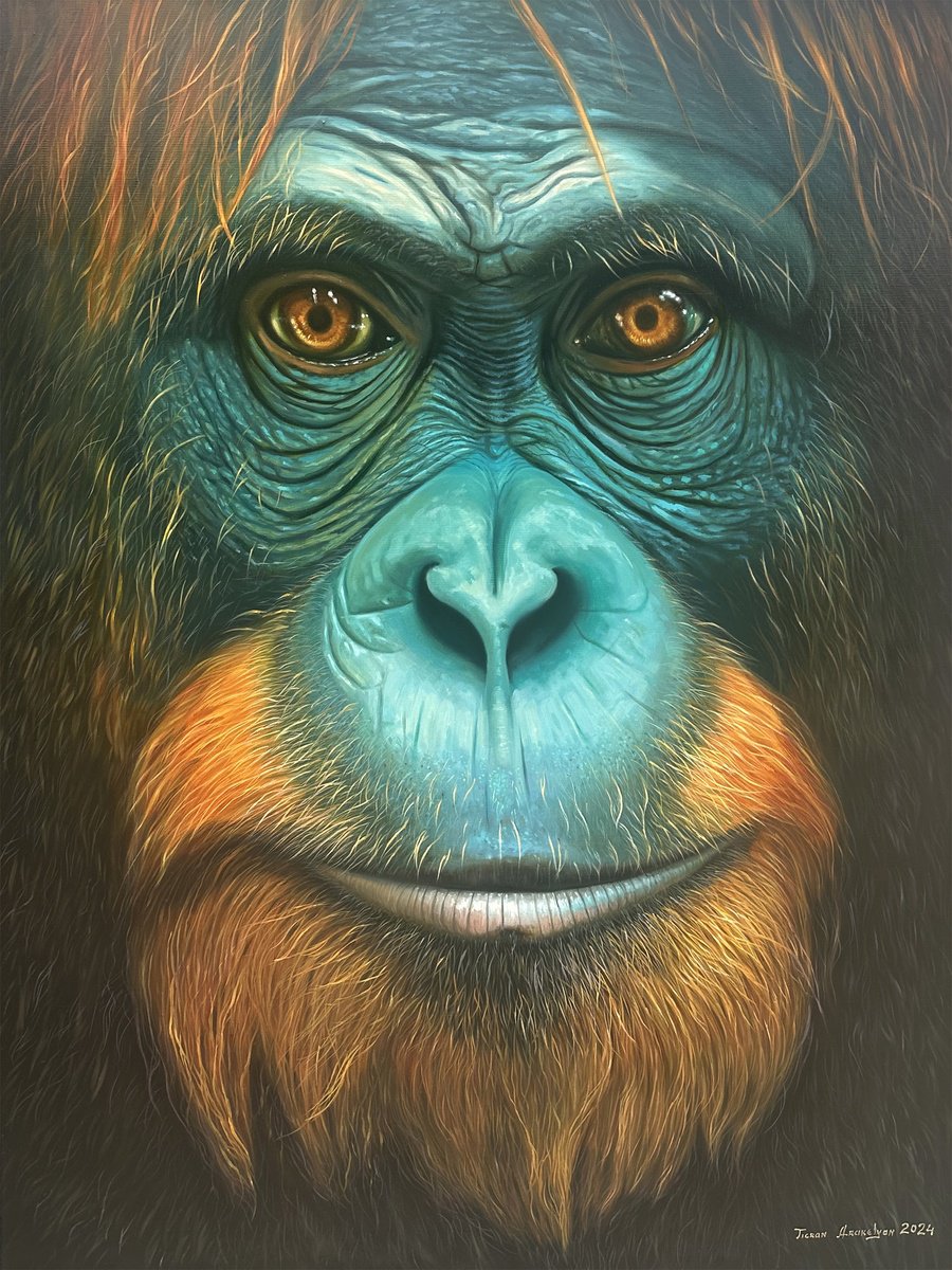 Photorealistic Oil Painting , Eyes Of The Wild By Tigran Araqelyan, 35 X 47, Artwork For Sale On Artfinder