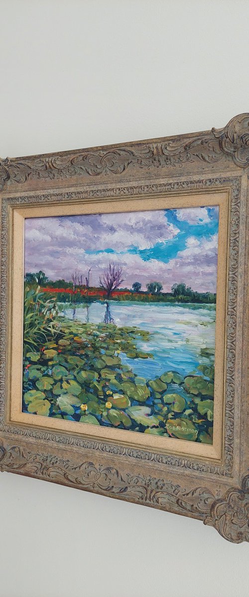 Waterlilies on the River Bure by Zoe Elizabeth Norman