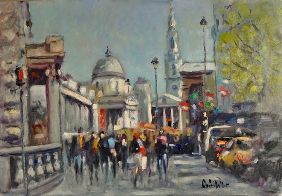 Trafalgar Square with St Martin in the Fields