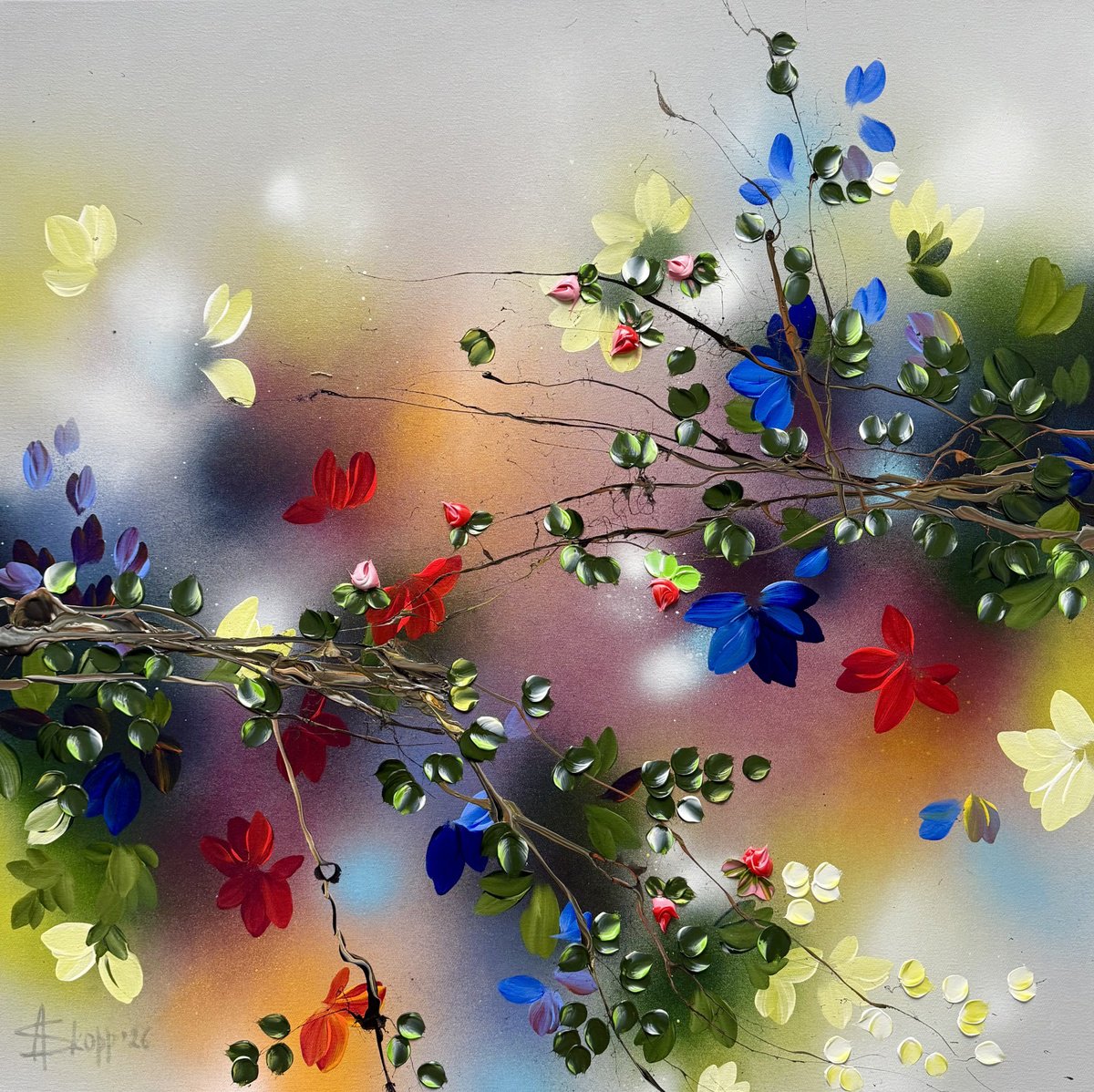Between Light And Bloom I By Anastassia Skopp, 35 X 35, Artwork For Sale On Artfinder