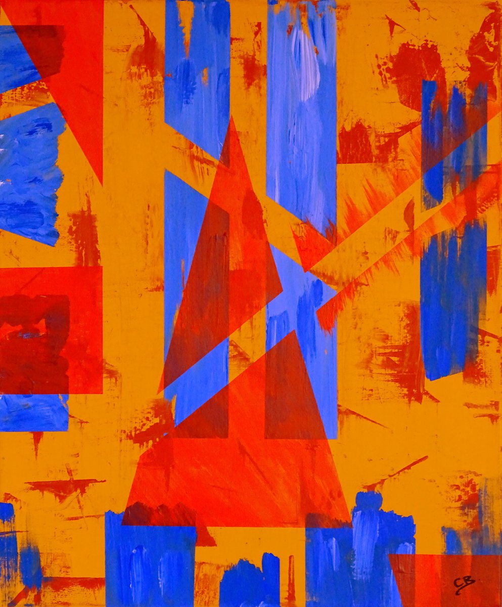 Abstract Acrylic Painting By Cb., 20 X 24, Aphrodite 5, Original Artwork