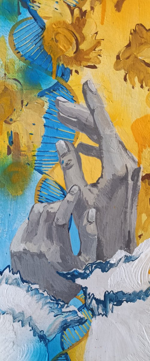 Hands in sunflowers by Tetiana Borys