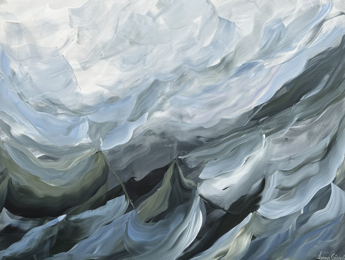 Abstract Acrylic Painting By Ivana Gigovic, 48 X 36, A Moment In Time No 23, Original Artwork