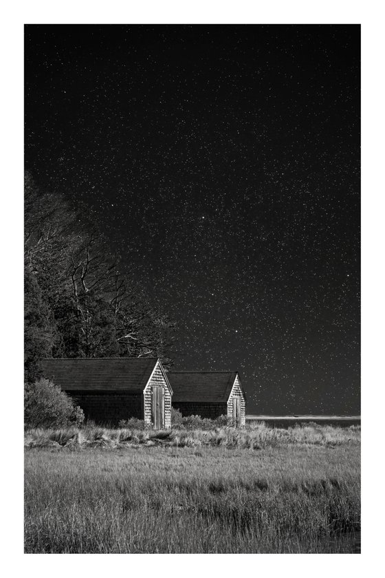 Salt Pond Boat Houses Under the Stars, 16 x 24"