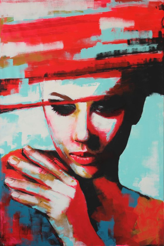 Original Portrait - "Red" (100x150 cm)