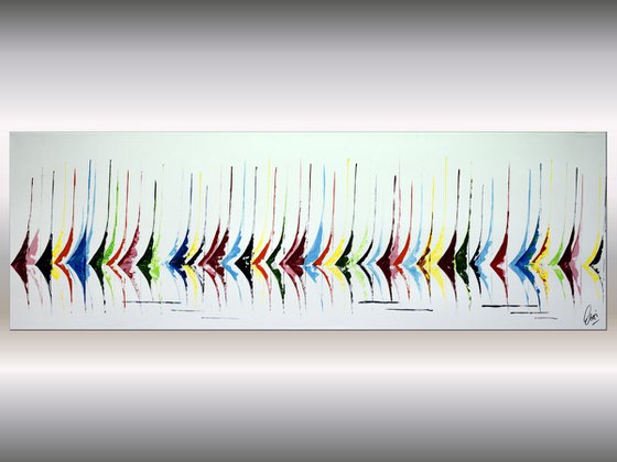 White Race- Abstract- Colourful Sailboat Painting- Large Acrylic Art Canvas Wall Art Ready to hang