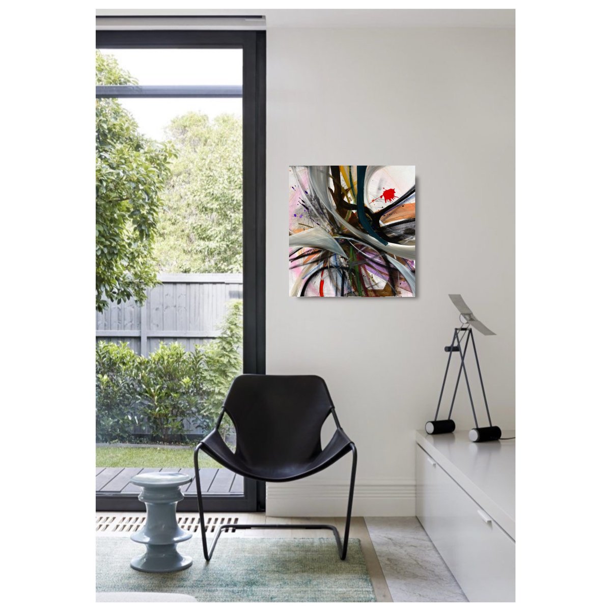 Expressive Abstract Painting By Maria Esmar, 20 X 20", Untitled, Original Artwork